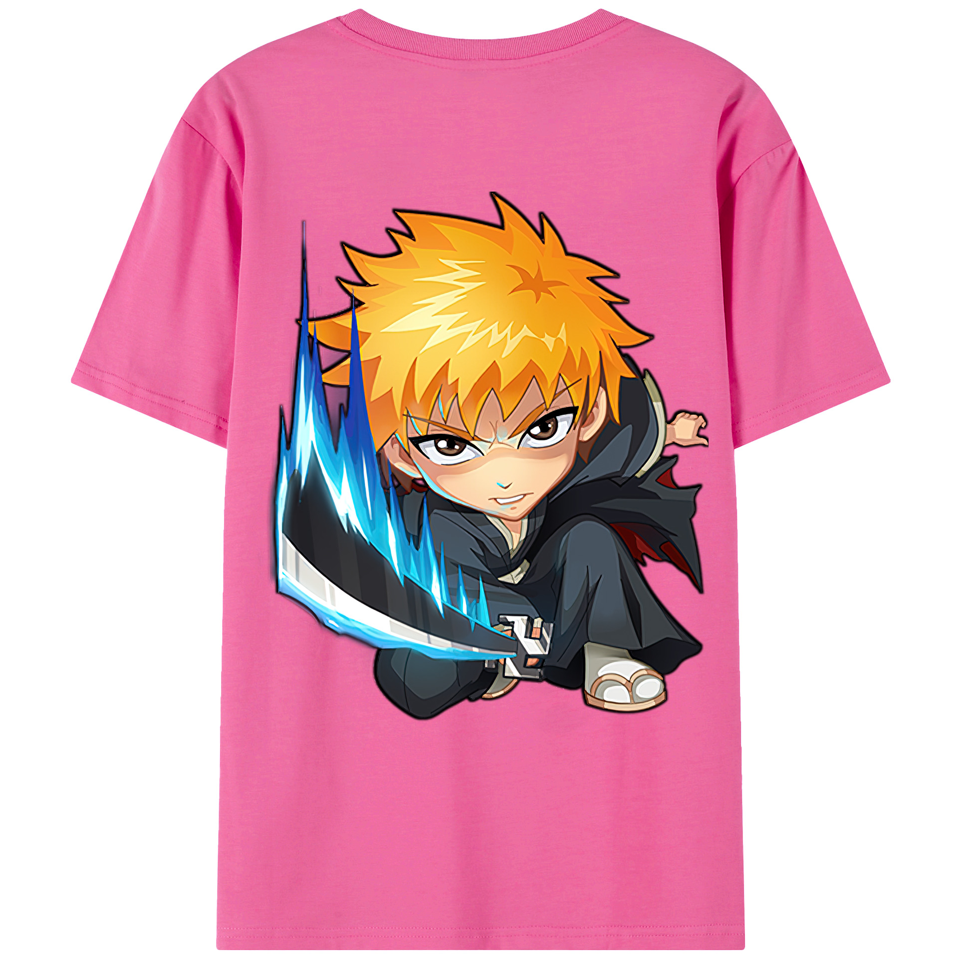 （画像用） ブリーチ 黒崎一護（くろさき いちご）BLEACH Kurosaki Ichigo レディース半袖Tシャツ(バックプリント)